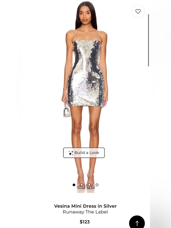 REVOLVE Dresses & Skirts - Runaway the Label Vesina Silver Sequin Mini Dress size S